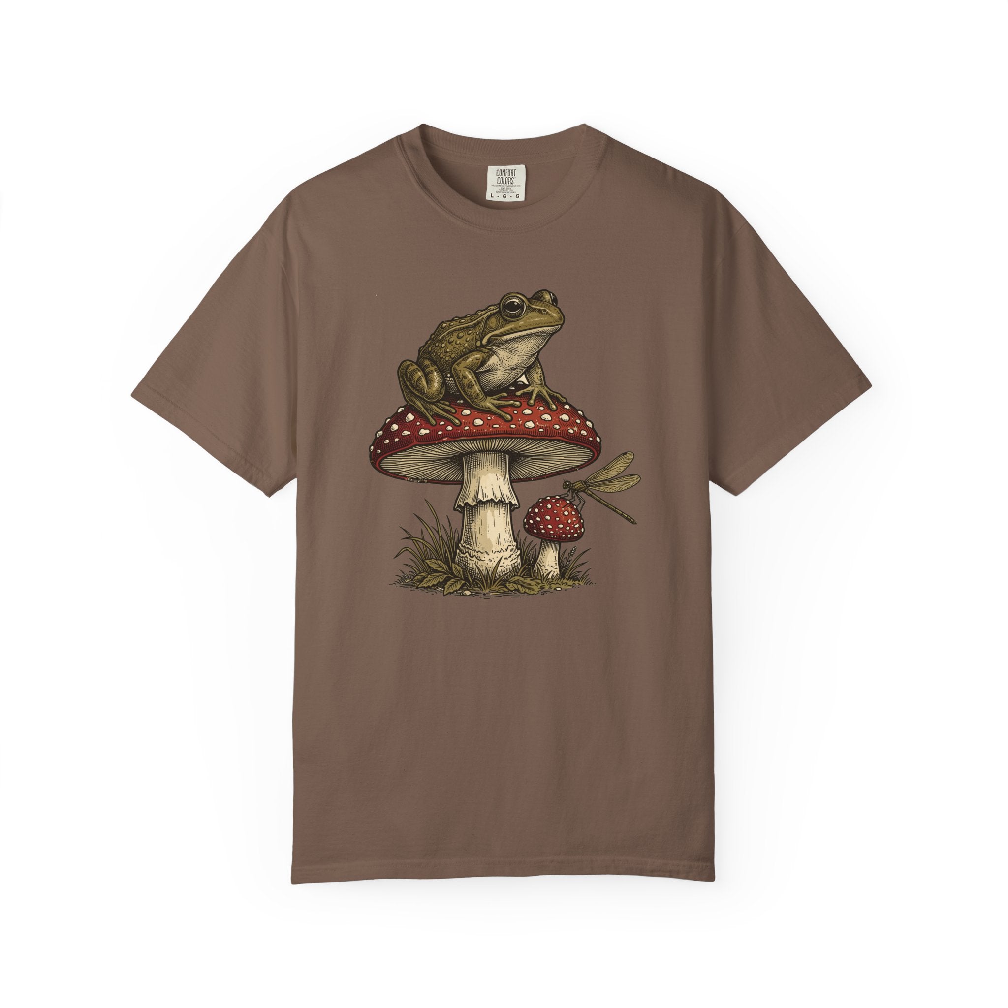 Cottagecore Frog On Mushroom T-Shirt