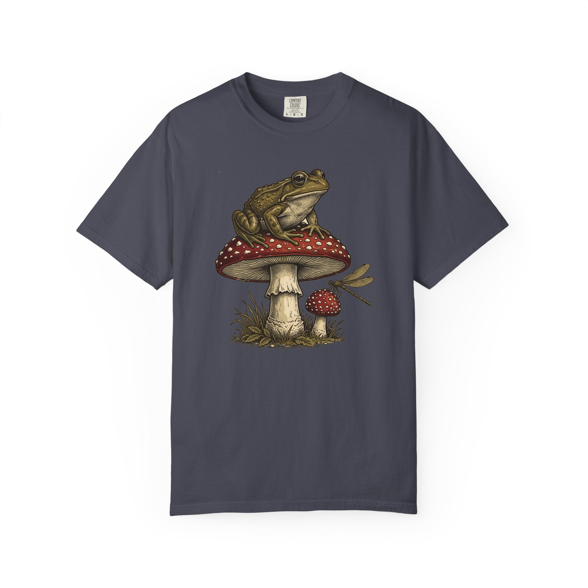 Cottagecore Frog On Mushroom T-Shirt