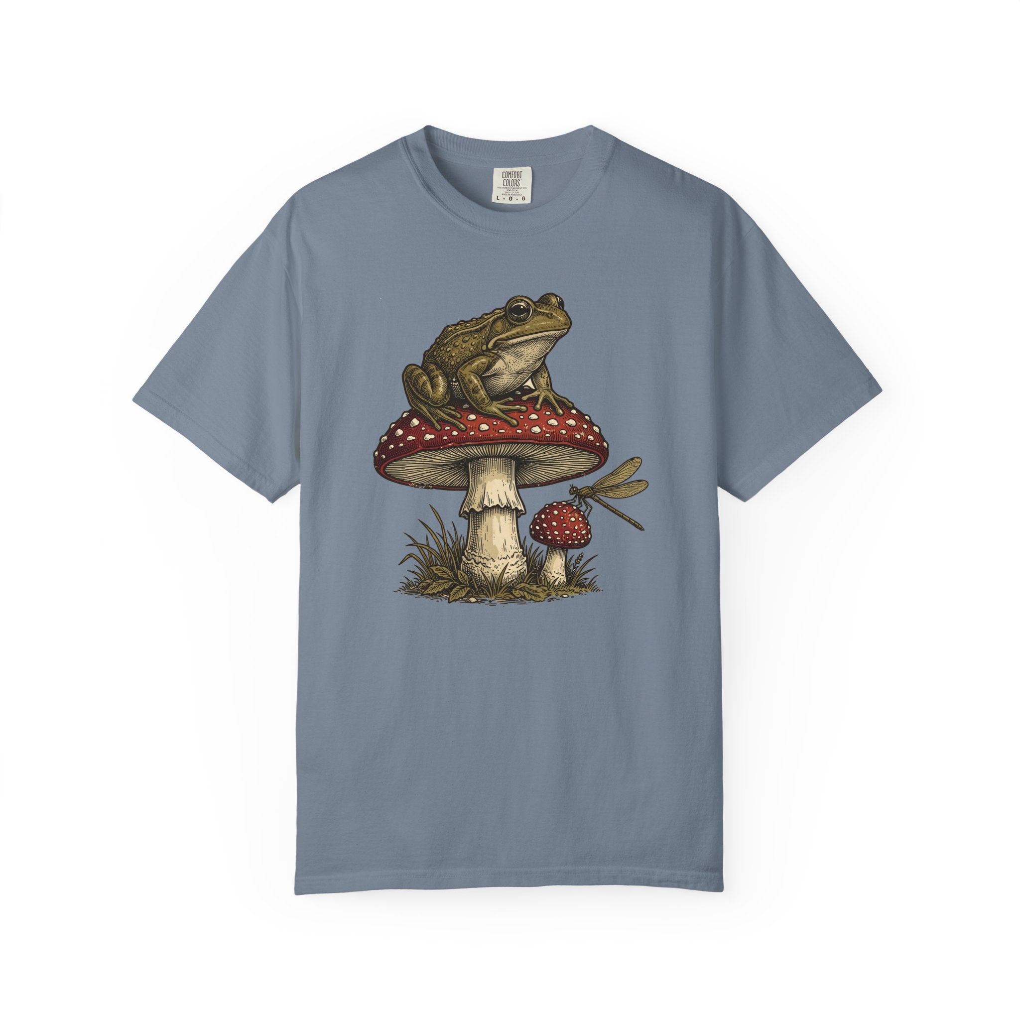 Cottagecore Frog On Mushroom T-Shirt