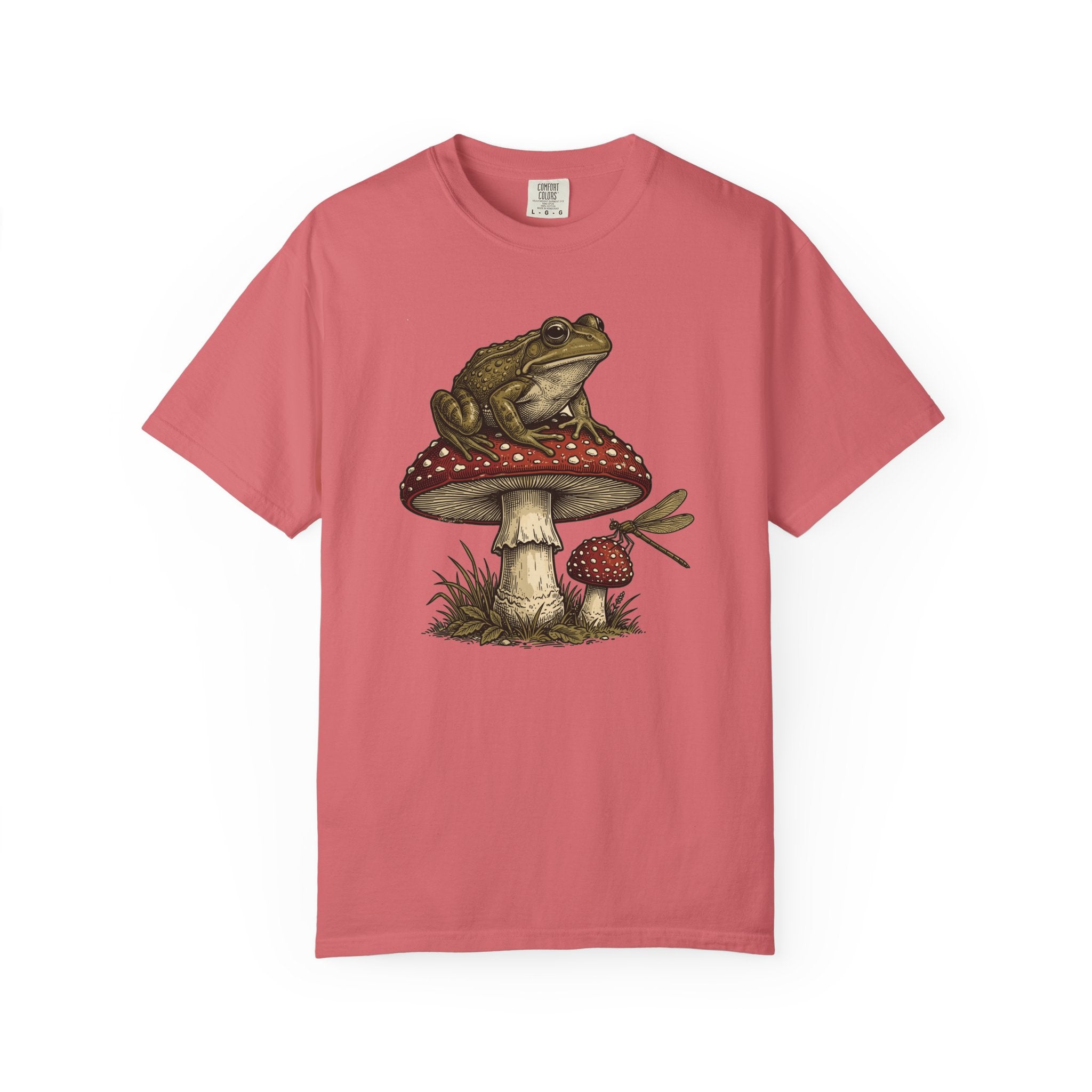 Cottagecore Frog On Mushroom T-Shirt