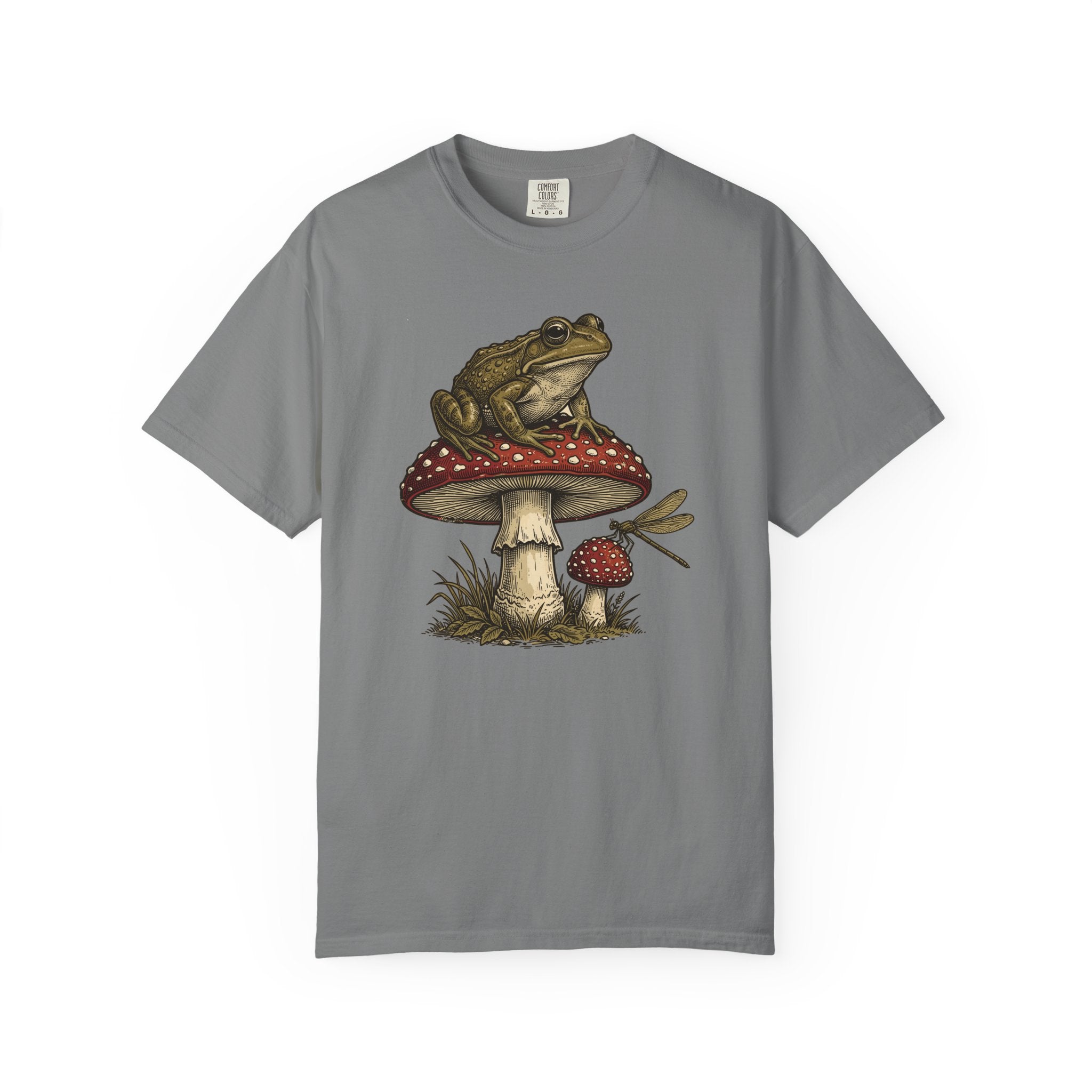 Cottagecore Frog On Mushroom T-Shirt